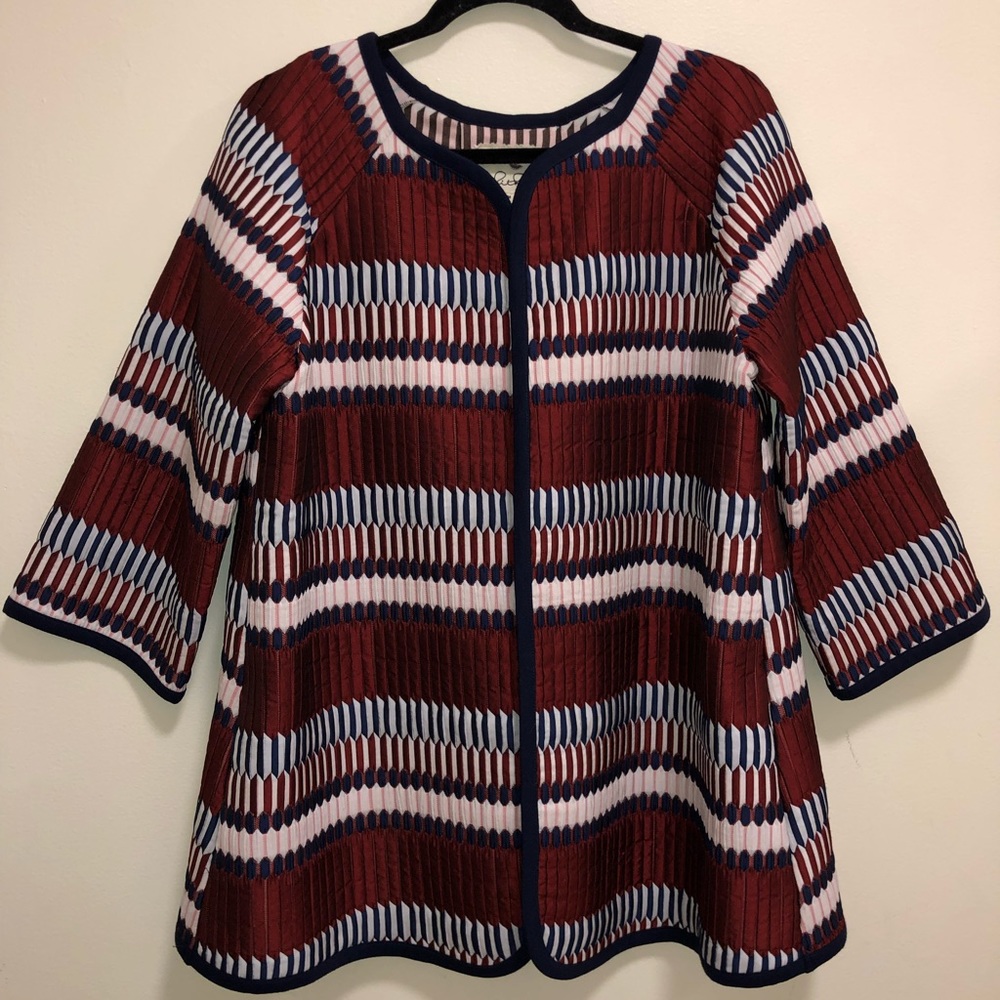 Tabitha Red and Blue Striped lady Jacket